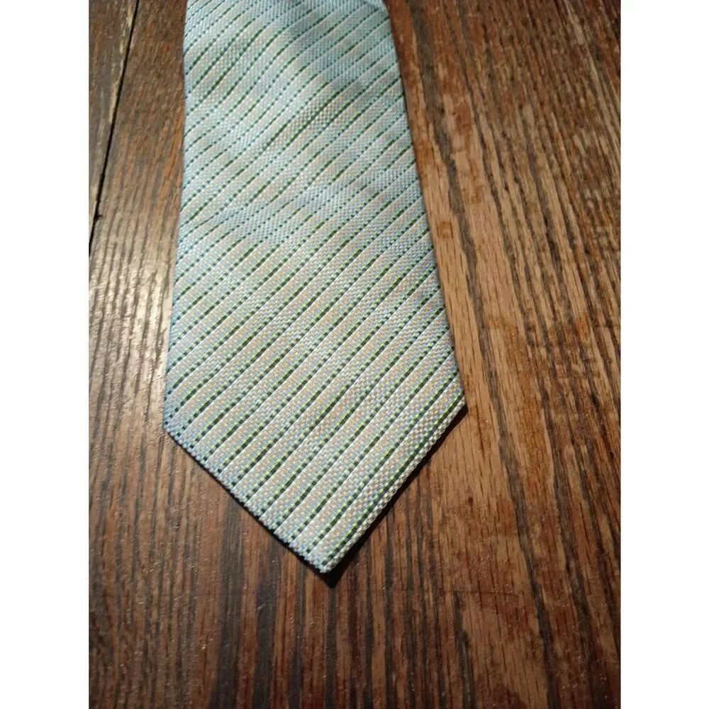 Galo Cossinni Blue Peach Green Silk Handmade Mens Tie Necktie